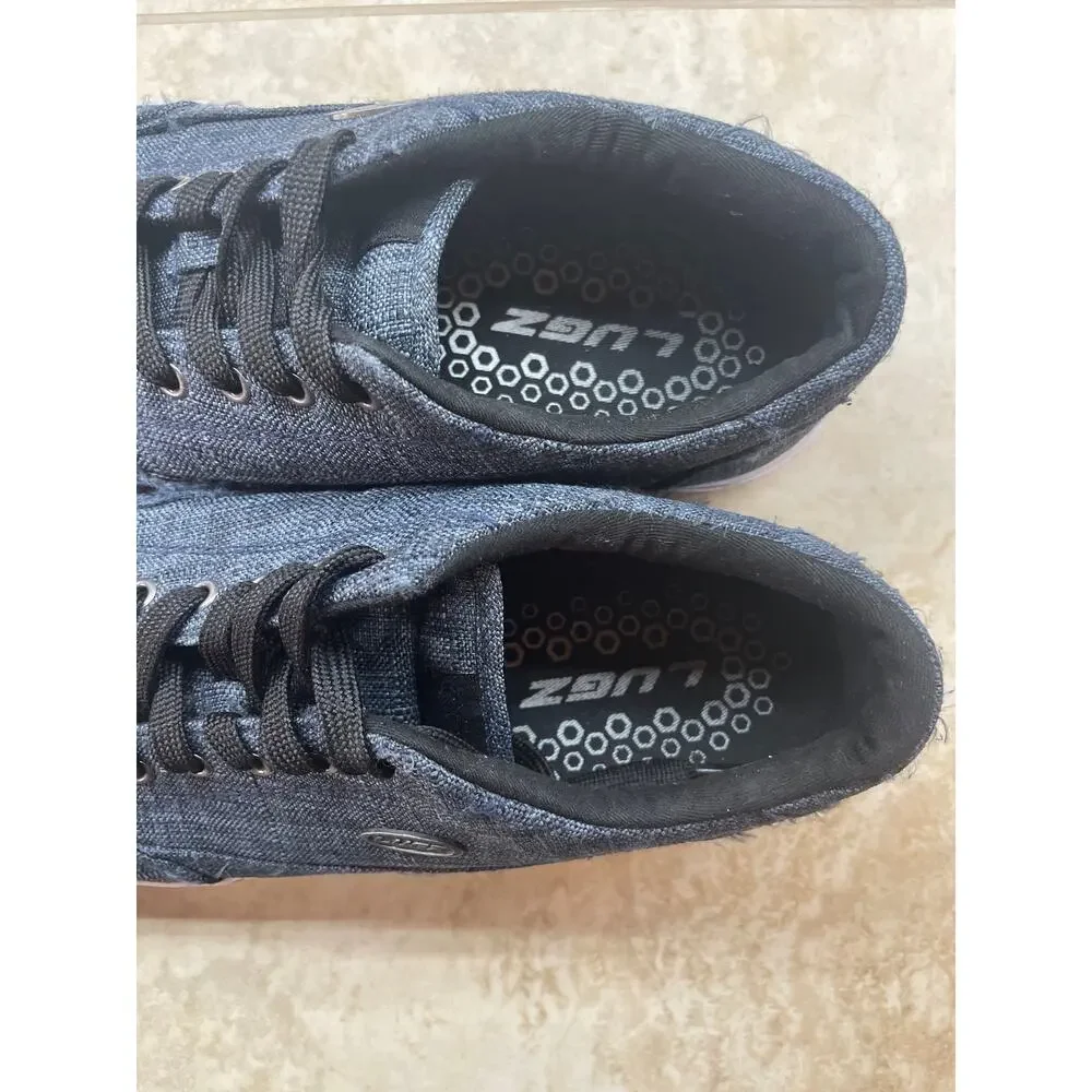 Lugz Canvas Sneakers Men’s Size 9 Blue Casual Lace Up Shoes Athletic